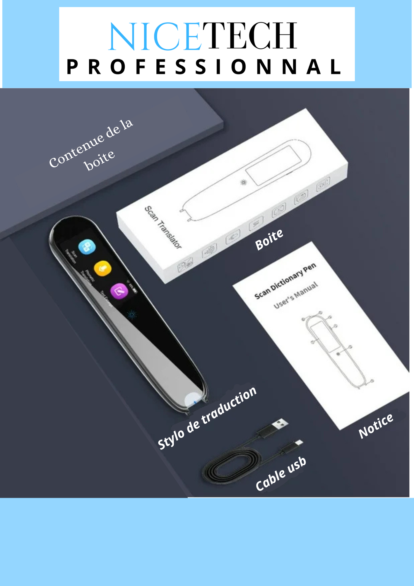 Stylo Scanner et traducteur Intelligent