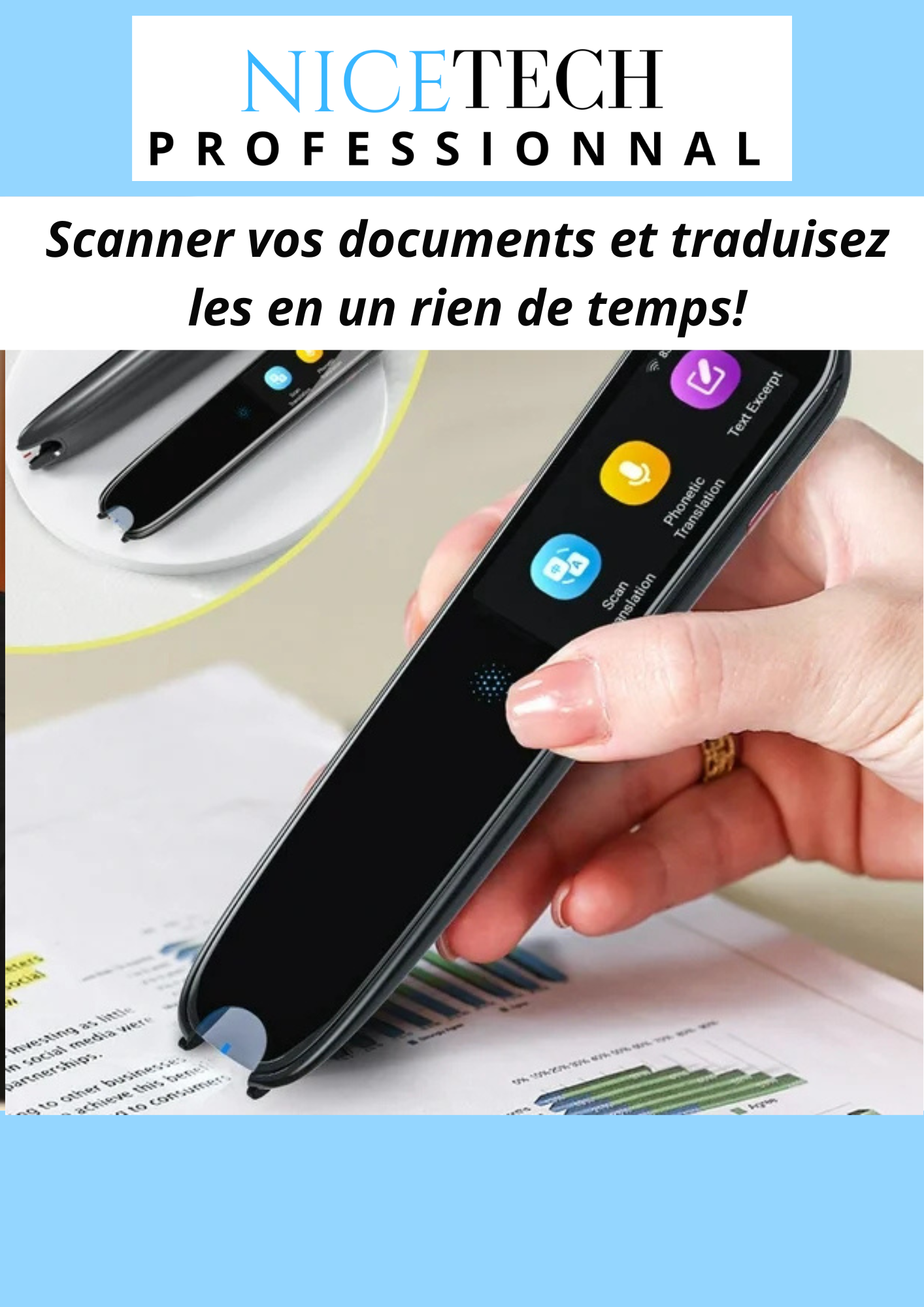 Stylo Scanner et traducteur Intelligent